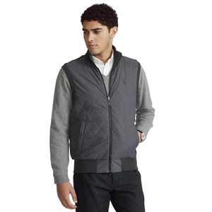 POLO RALPH LAUREN Men's Grey Reversible Double Knit Quilted Vest M NWT NLA $198